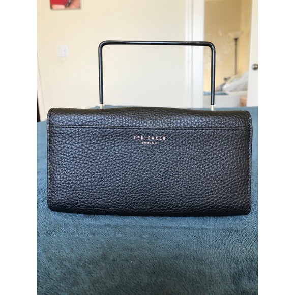 Ted Baker London black leather wallet on chain (missing chain), rose gold - Picture 3 of 11